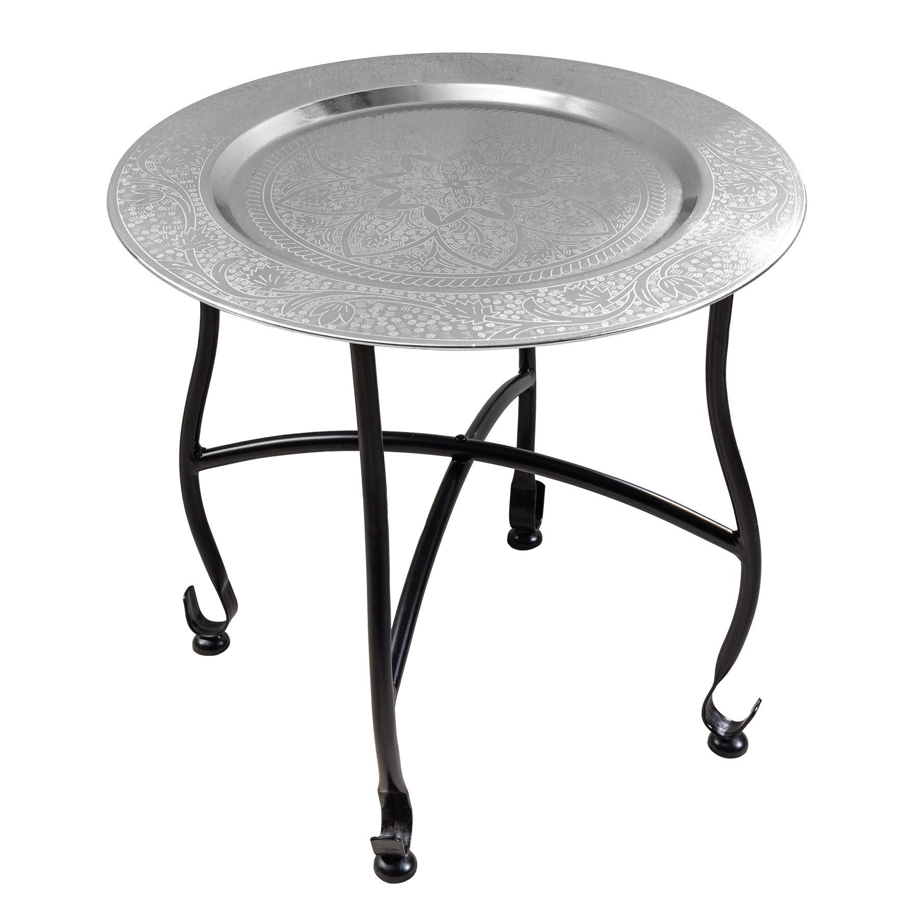 riess-ambiente Beistelltisch MARRAKESCH 40cm silber / schwarz · Wohnzimmert günstig online kaufen