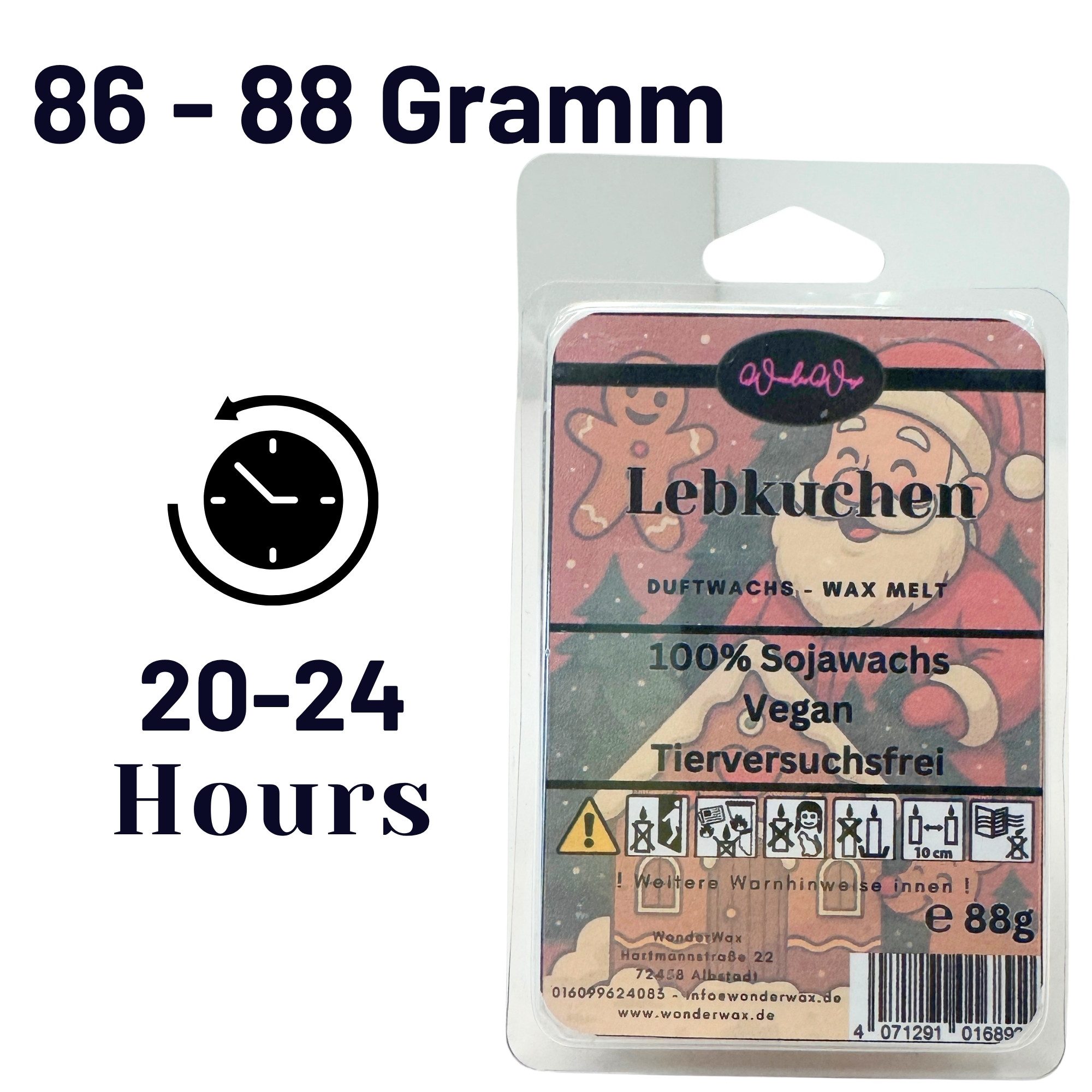 WonderWax Duftwachs WonderWax® Duftwachs Weihnachten 6 Kreise, (Lebkuchen), Duftrichtung: Lebkuchen