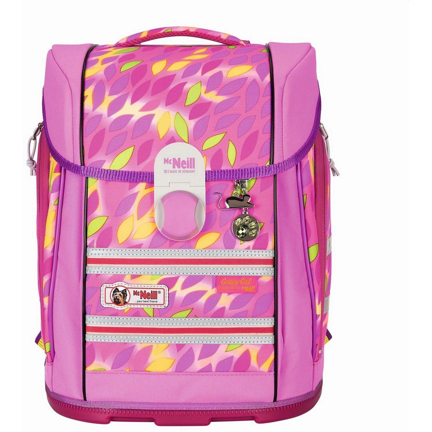 McNeill Schulranzen Schulranzen Set 4-tlg. Ergo Primero McLight Crazy Cat