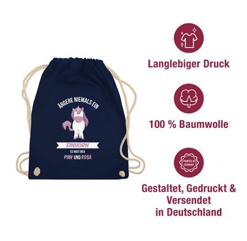 Shirtracer Turnbeutel Ärgere niemals ein Einhorn es haut dich Pink und Rosa, Einhorn Geschenk