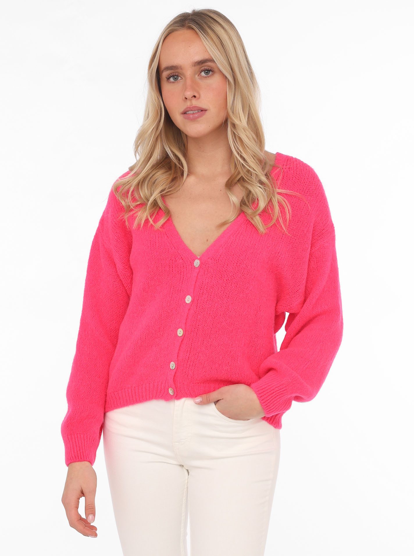 Zwillingsherz Strickjacke "Uni" One Size, Langarm, günstig online kaufen