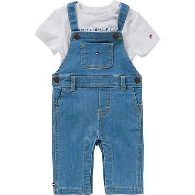Tommy Hilfiger Latzhose »Baby Set Latzjeans + T-Shirt, Organic Cotton«