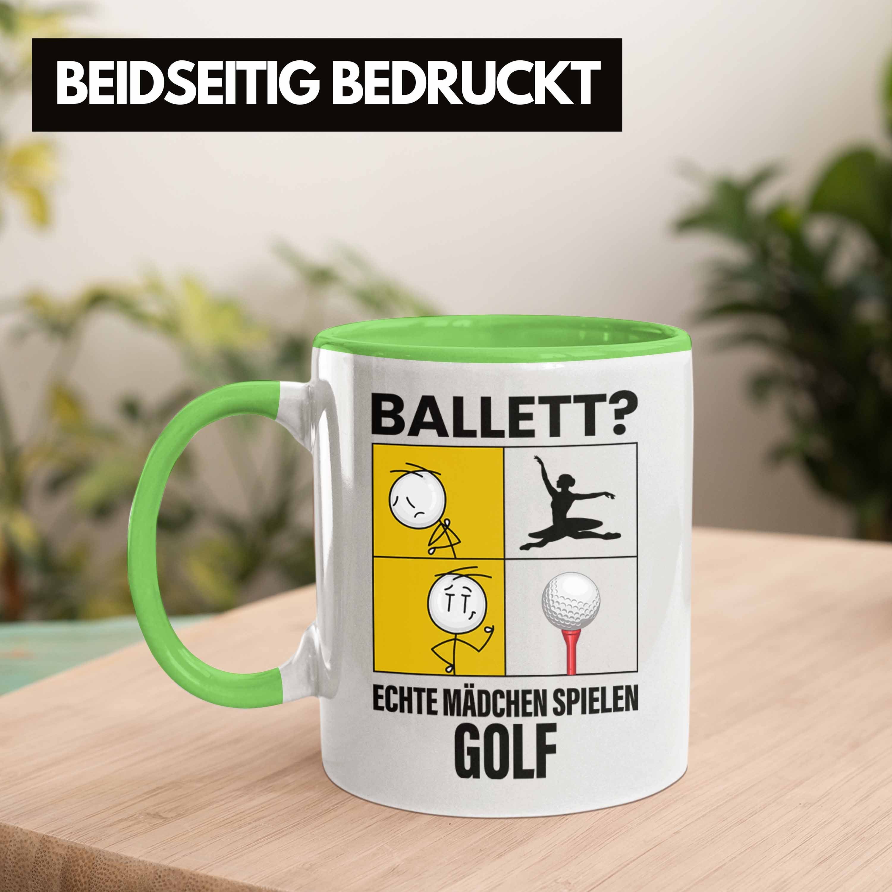 Trendation Tasse Golf Mädchen Tasse Geschenk Golf-Sp Spielen Mädchen Echte Sport Grün Frauen