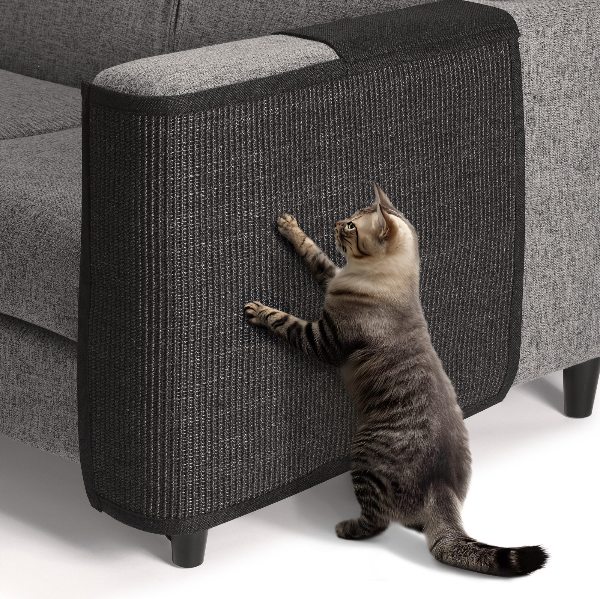 Kratzpappe Katzen Kratzmatte Kratzschutz Sofa - Sisal Kratzteppich - links