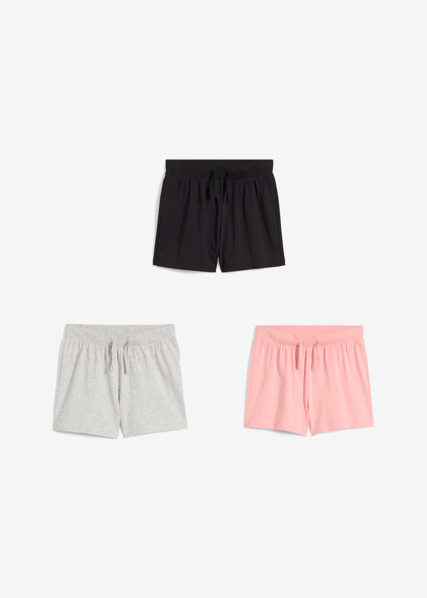 bonprix Shorts (Packung, 3er) 3er Pack, Regular Fit, aus Baumwolle, verschiedene Größen erhältlich