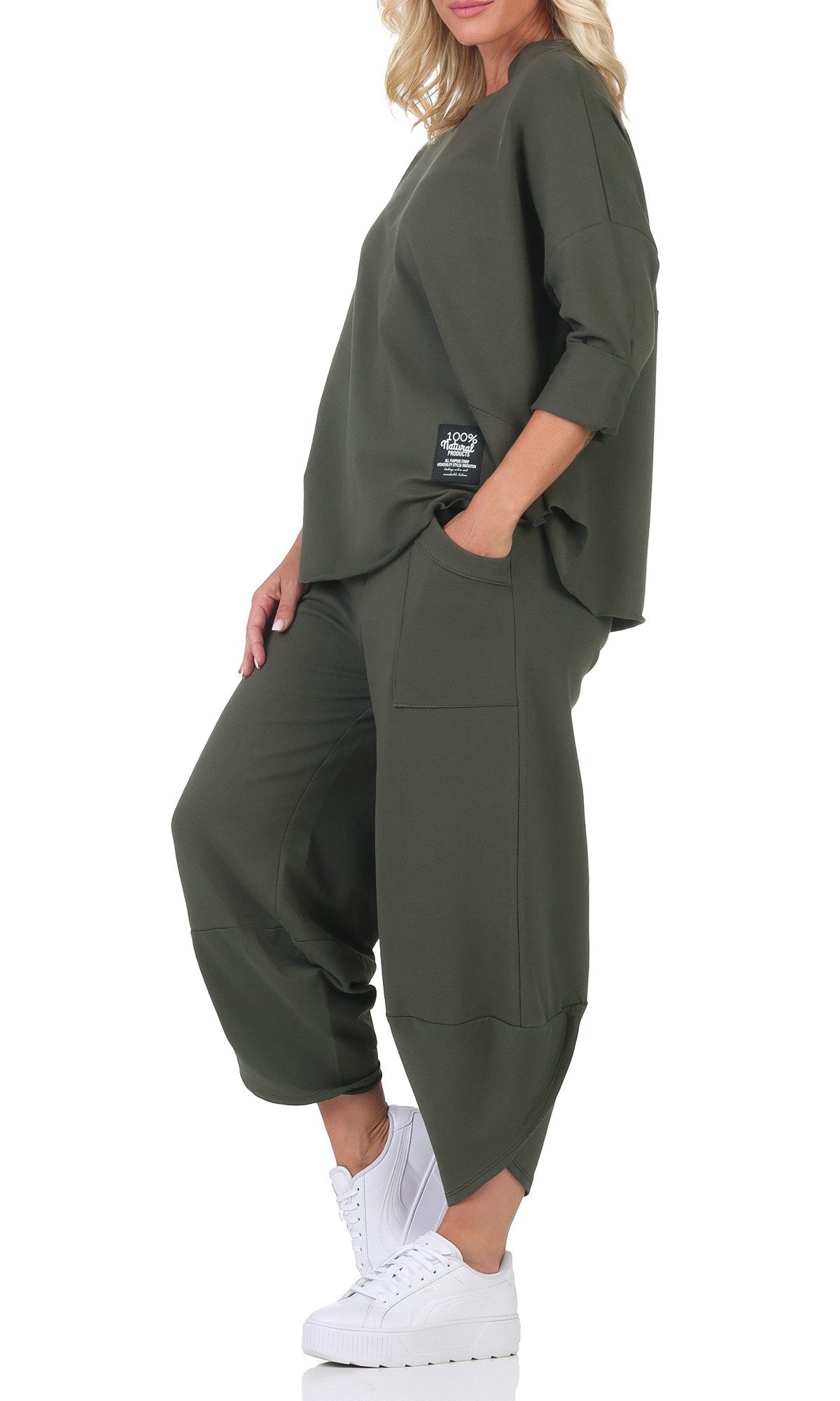 simaranda Jogginganzug Damen Jogginganzug 6172 36-42 Oliv günstig online kaufen