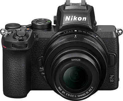 Nikon Z 50 mit dem Objektiv NIKKOR Z DX 16-50 mm 1:3.5-6.3 Systemkamera (Weitwinkelzoom-Objektiv NIKKOR Z DX 16-50 mm 1:3.5-6.3, 21,51 MP, Bluetooth, WLAN (Wi-Fi)