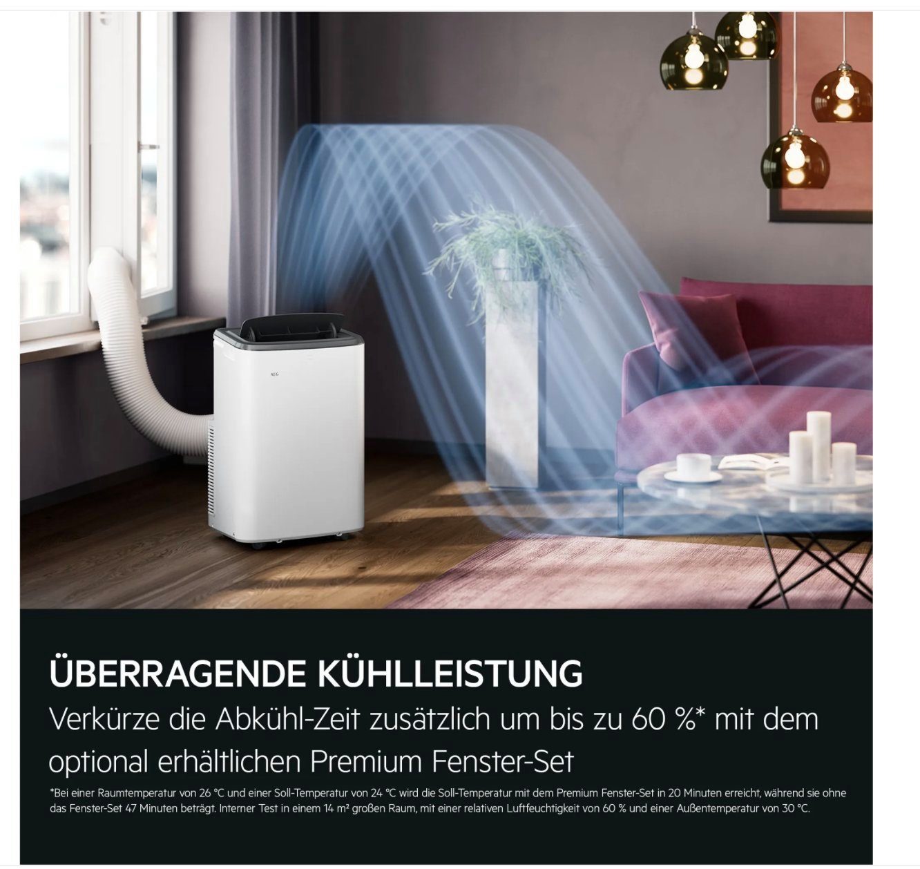 AEG Klimagerät Comfort 6000 AXP26U339CW mobiles Klimagerät
