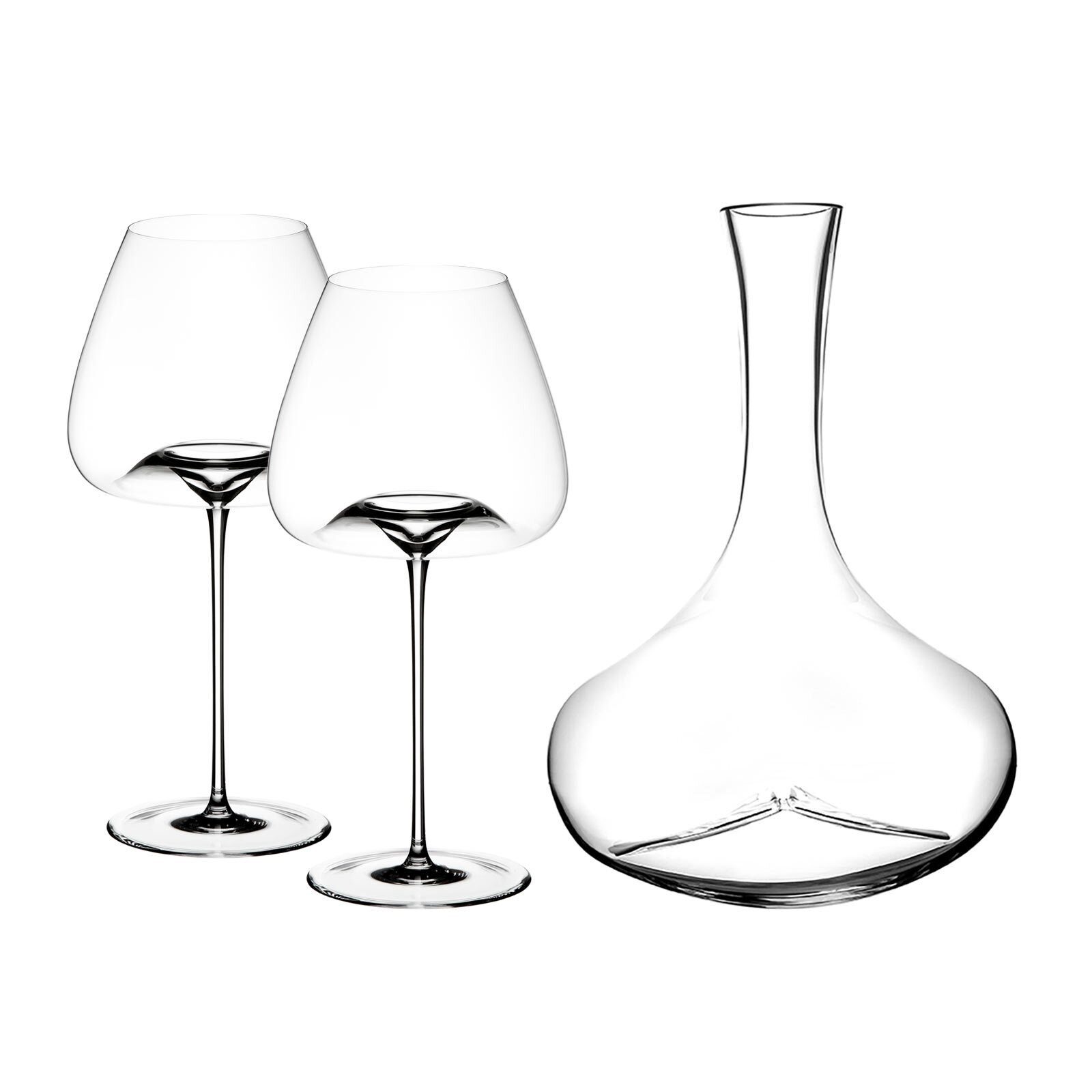 ZIEHER Glas Vision Balanced + Pebble Weingläser + Dekanter, Glas