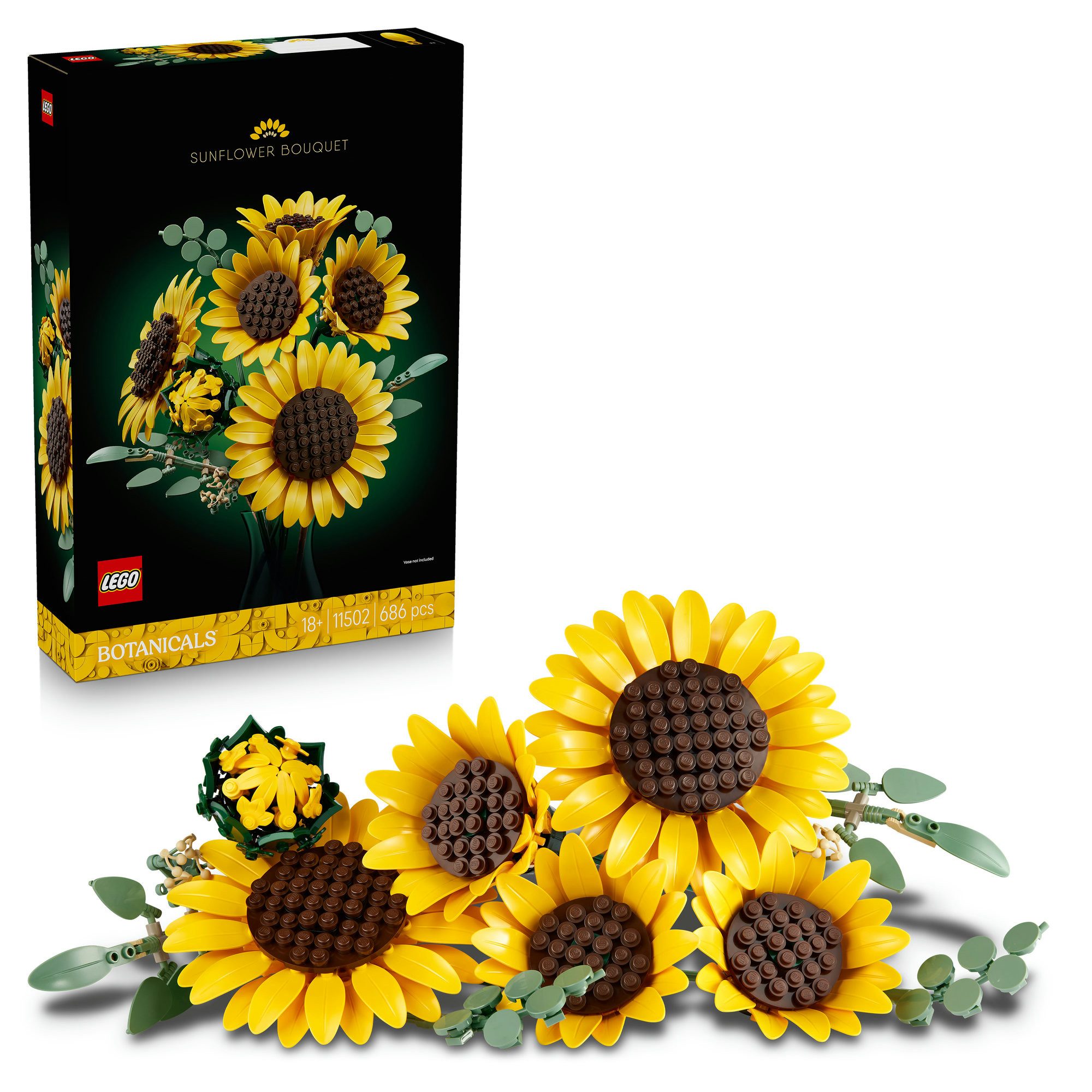 LEGO® Sonnenblumen (11502), LEGO Botanicals Konstruktionsspielsteine, (686 St)