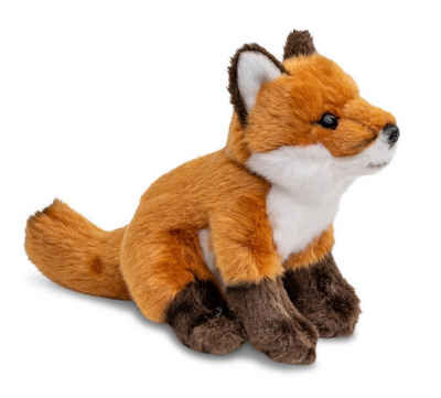 Uni-Toys Kuscheltier Rotfuchs Welpe, sitzend - 16 cm (Höhe) - Plüsch-Fuchs - Plüschtier, zu 100 % recyceltes Füllmaterial