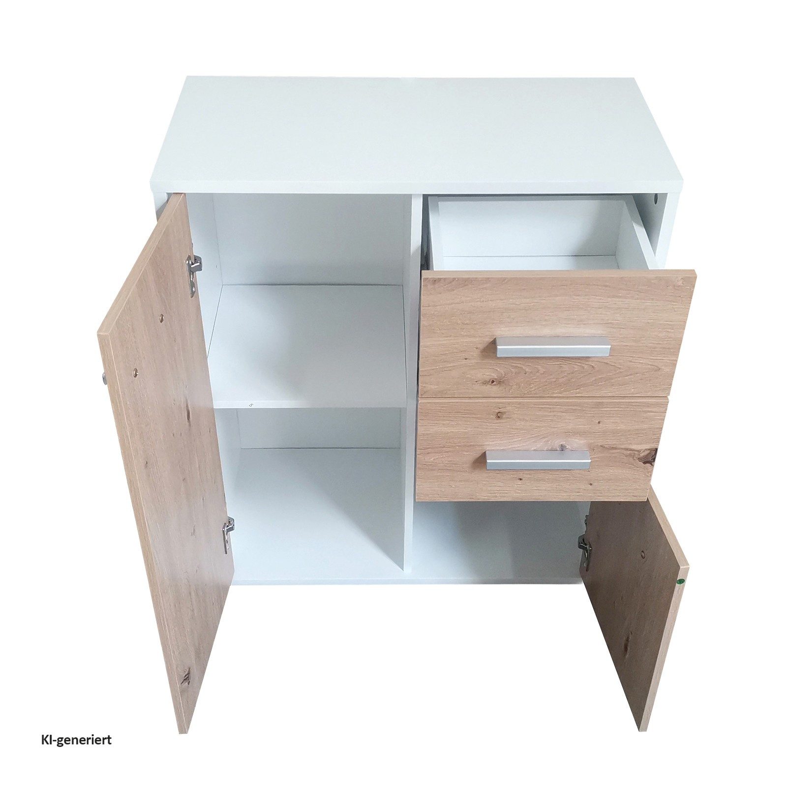 HTI-Line Kommode Nina mit zwei Schubladen (Stück, 1 Kommode), Anrichte Sideboard Schrank