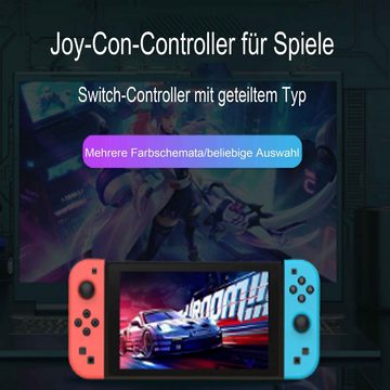 Tadow switch joy-con bluetooth kabellos links/rechts joystick spiele Gamepad (Doppelter Satz, Kraftrückkopplung, Vibrationssensorik,3D-Joysticks,die nicht schwimmen)