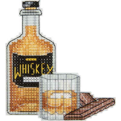 Klart Kreativset Klart Kreuzstich Set "Magnet. Whiskey", Zählmuster, 8x8,5cm, (embroidery kit)