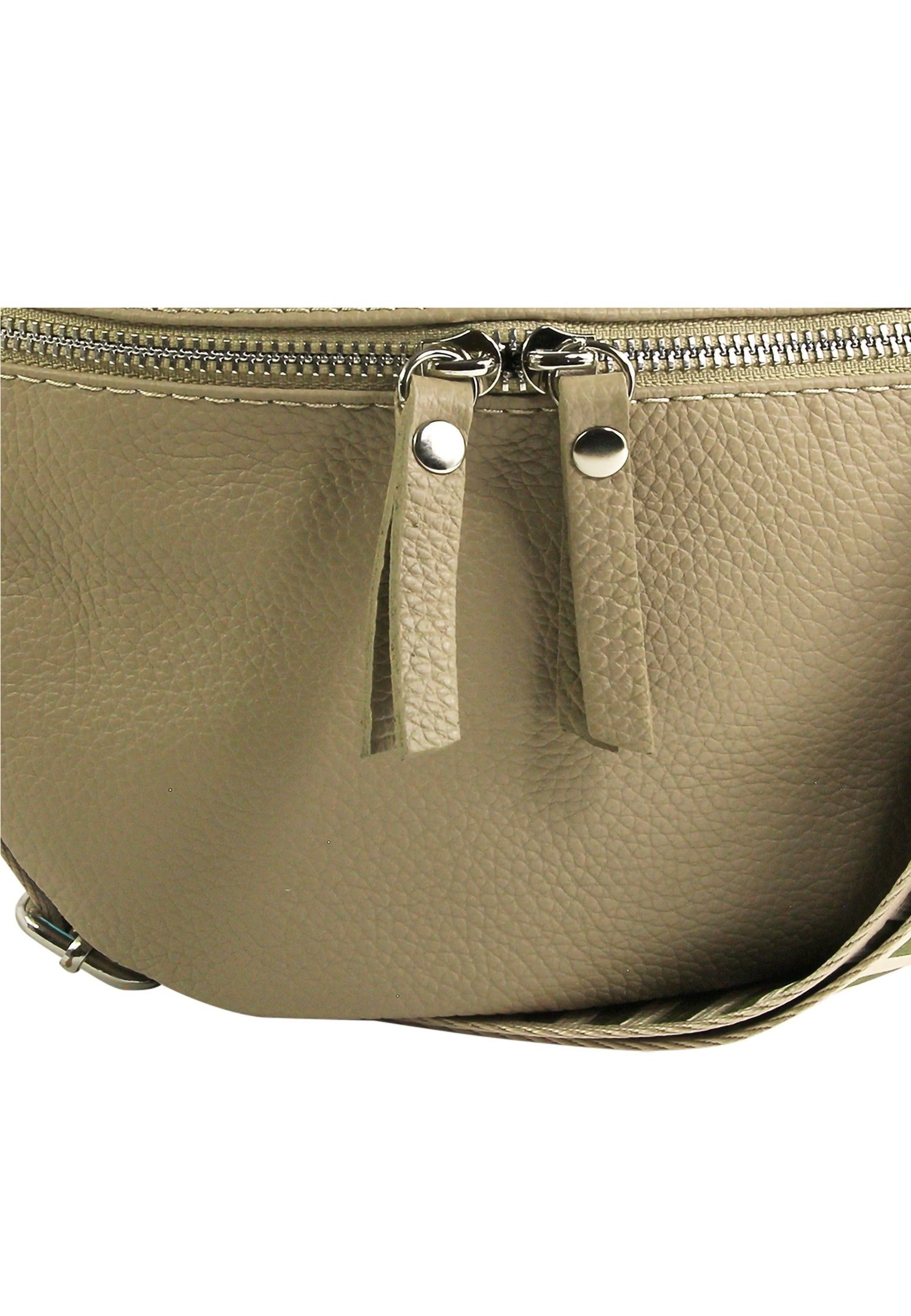 Toscanto Gürteltasche Toscanto taupe, beige, mehrfarbig (Gürteltasche), Damen Gürteltasche Echtes Leder, taupe, beige, mehrfarbig