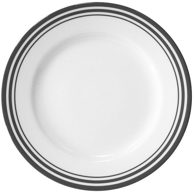 Fink Dessertteller Moments, (4 St), Ø 21 cm, Porzellan mit 3 Streifen