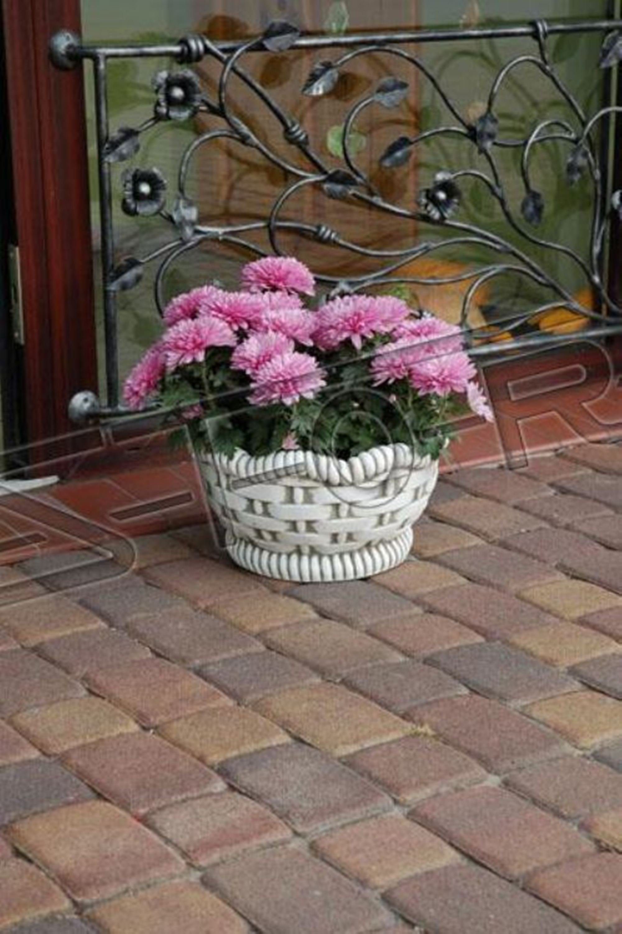 JVmoebel Skulptur Blumentöpfe Kasten Töpfe Topf Garten Beton Blumen XXL