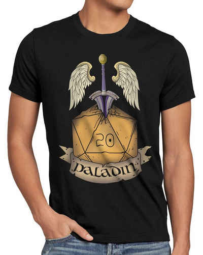 style3 Print-Shirt Herren T-Shirt Würfel Paladin dungeon tabletop dragons d20