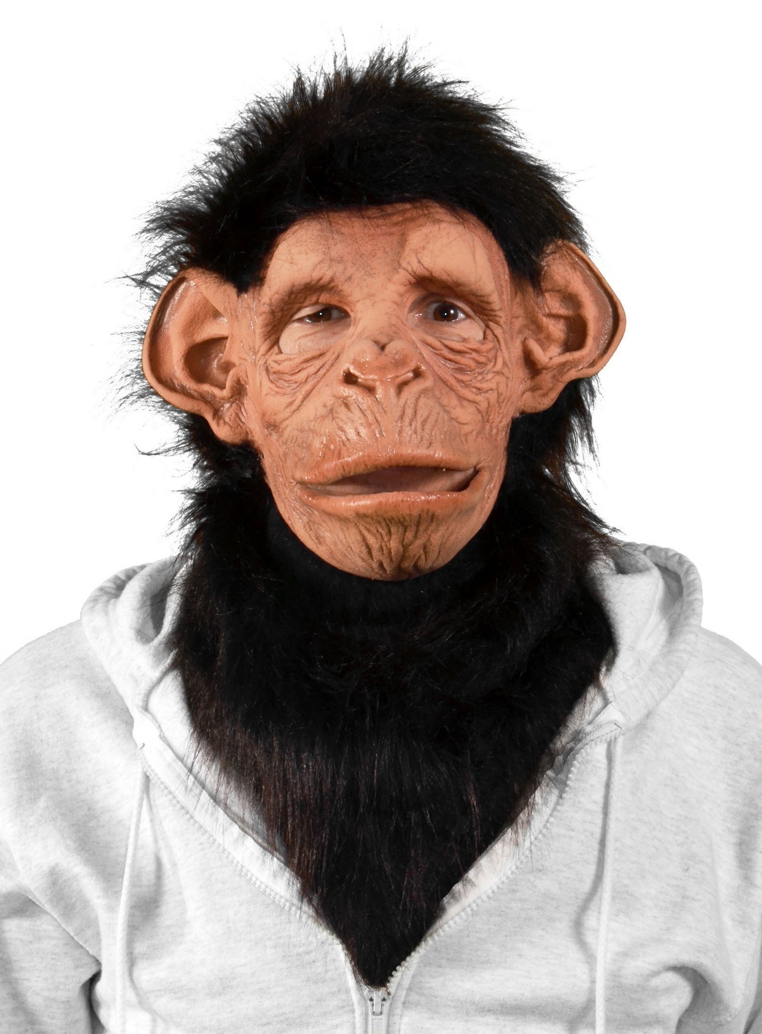 Zagone Studios Verkleidungsmaske Fellkragen dunkelbraun, Dunkelbraunes Brustfell für animalische Faschingsfeten
