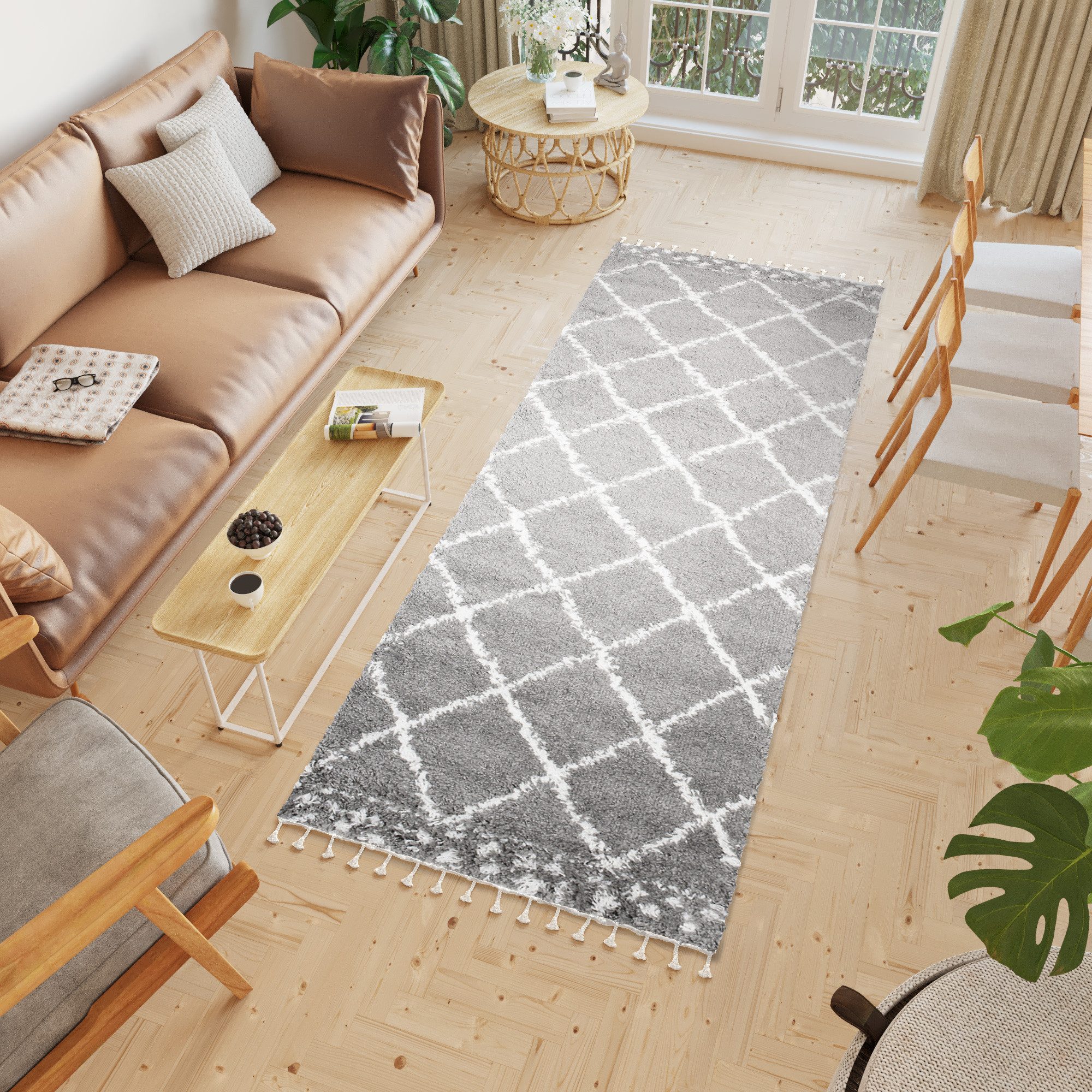 Tapiso Hochflor-Läufer BOHO, rechteckig, Höhe: 40 günstig online kaufen