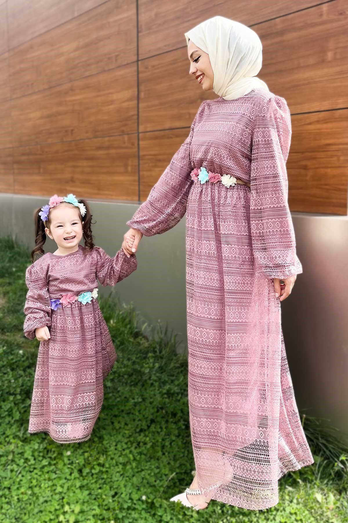 MODAMİHRAM Maxikleid Spitzenkleid für Frauen