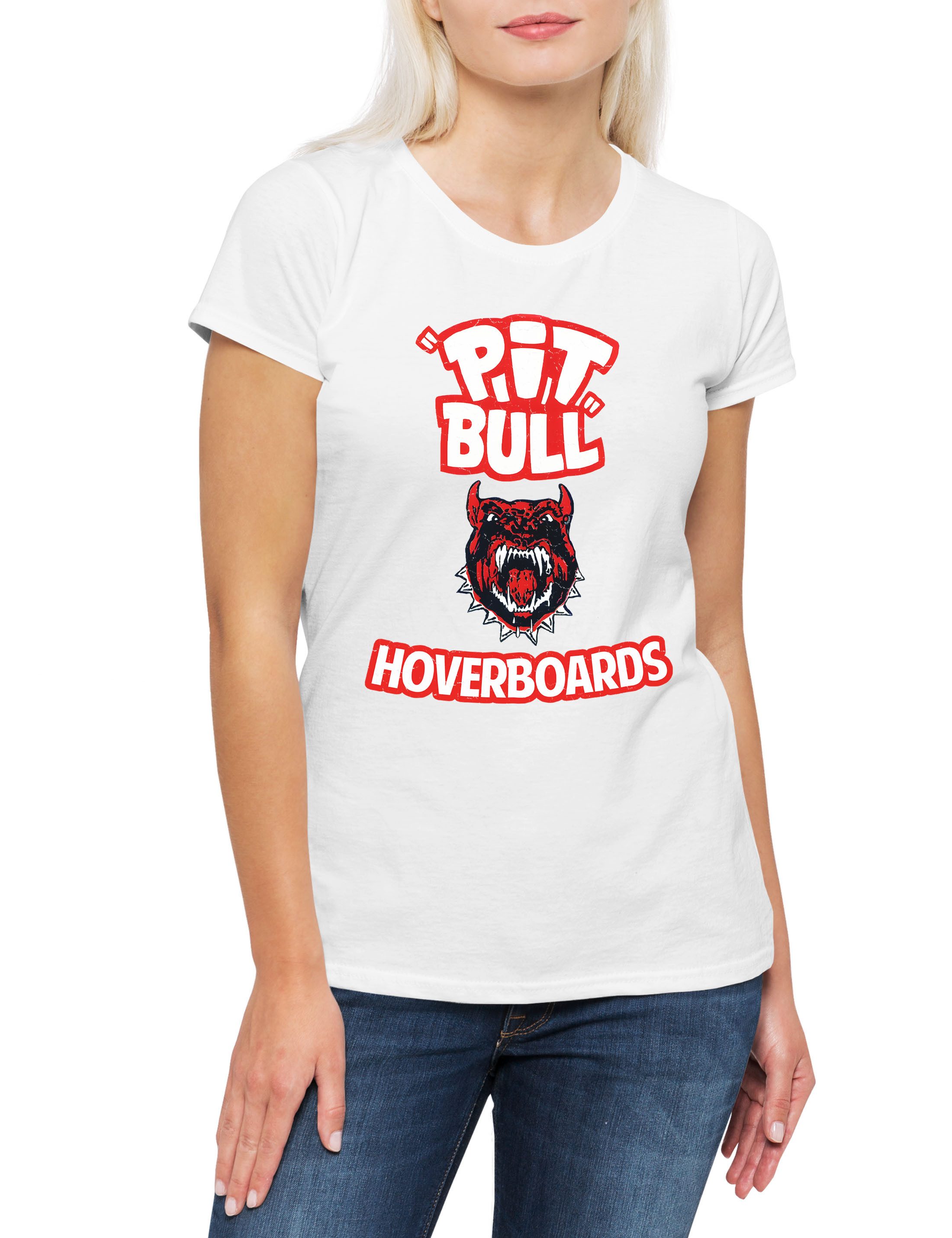 Print-Shirt Pitbull Hoverboards Damen T-Shirt Back To Zurück The In Zukunft Car