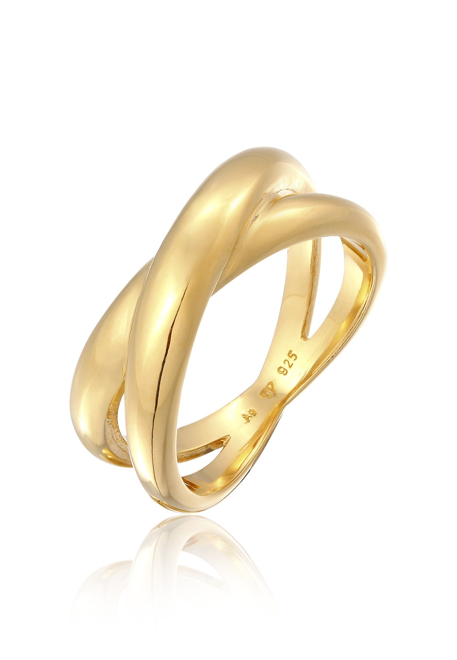 Elli Fingerring X Wickelring Kreuz 925 Silber, Twisted günstig online kaufen
