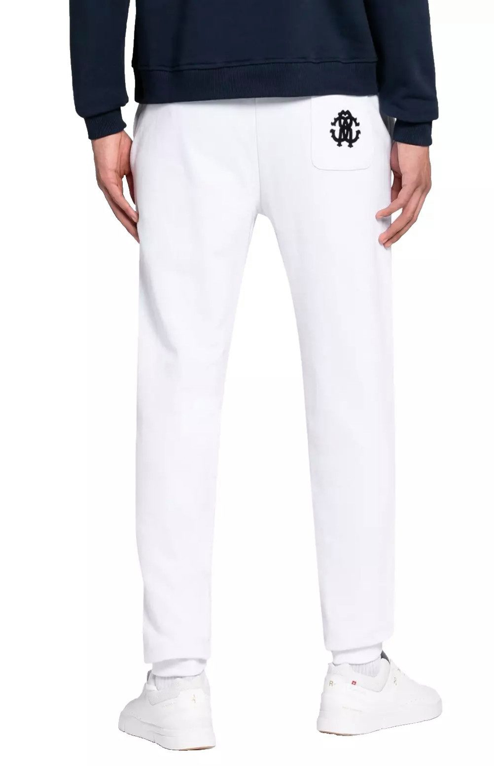 roberto cavalli Jogginghose Firenze RC Monogram Herren Sweatpants Dezentem RC-Monogramm-Print im Laminat-Look
