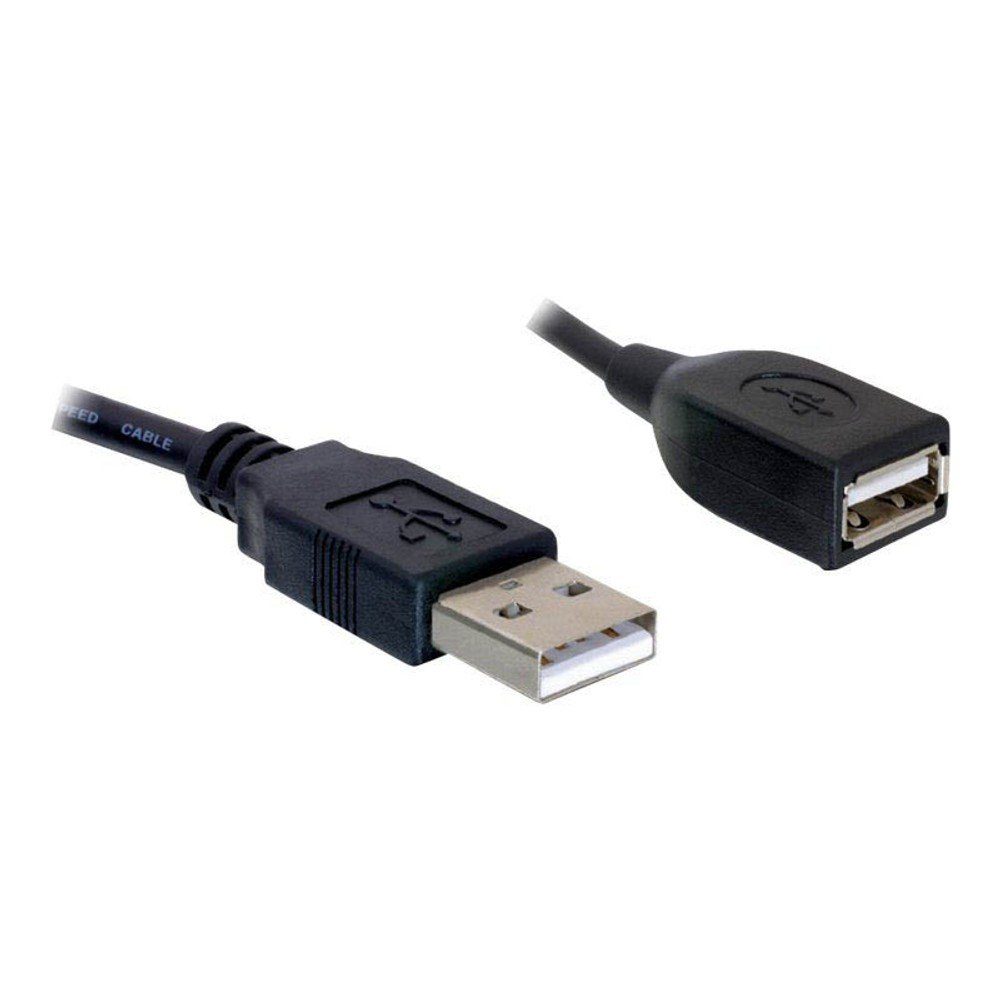 Delock USB Verl. Delock A -> A St/Bu 0.15m sw Netzwerk-Adapter
