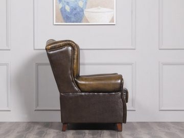 Salottini Chesterfield-Sessel Chesterfield Ohrensessel Wakefield Ledersessel, Federkern