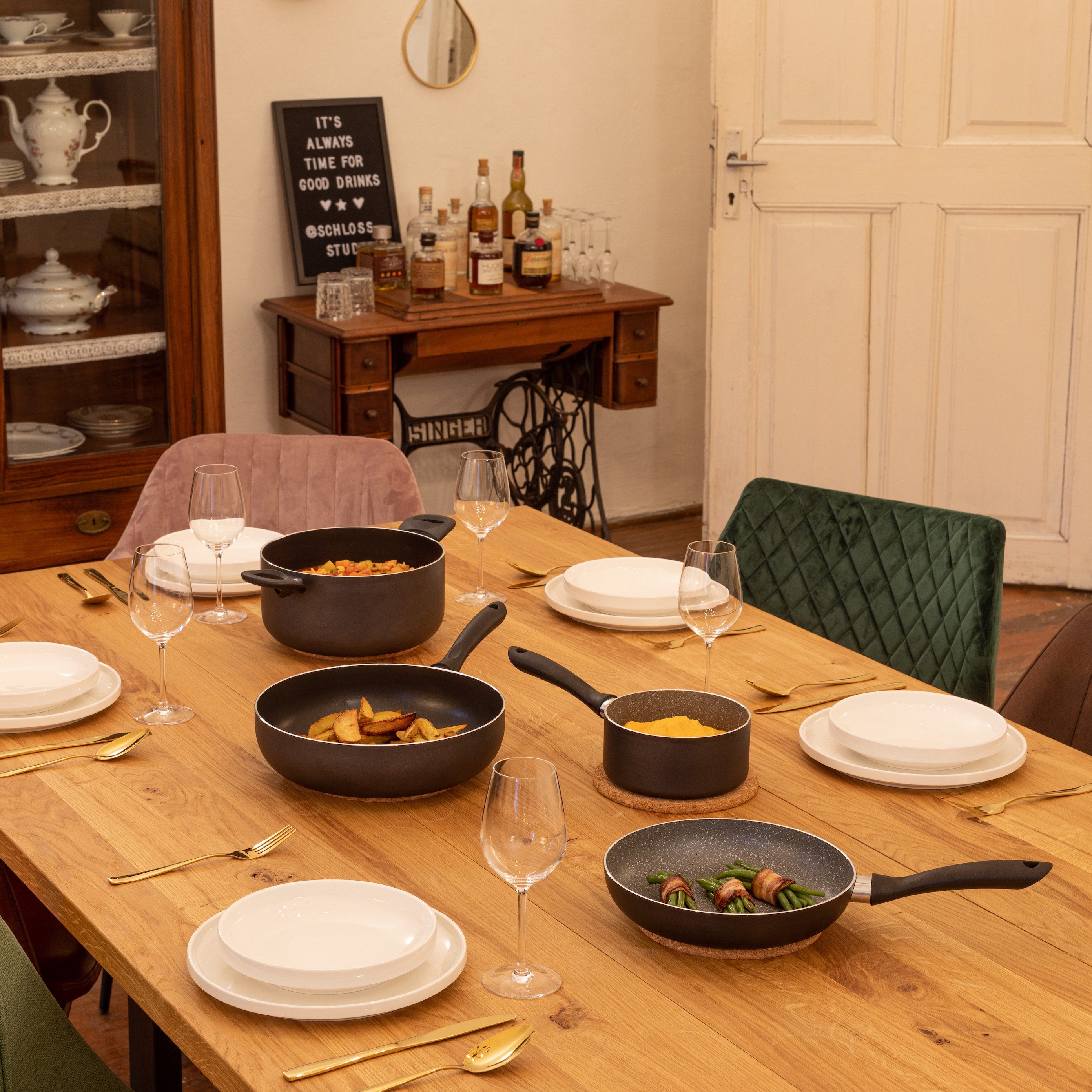 MÄSER Topf-Set Kochtopf-Set Izar, Aluminium, Aluminium (Set, 6-tlg)