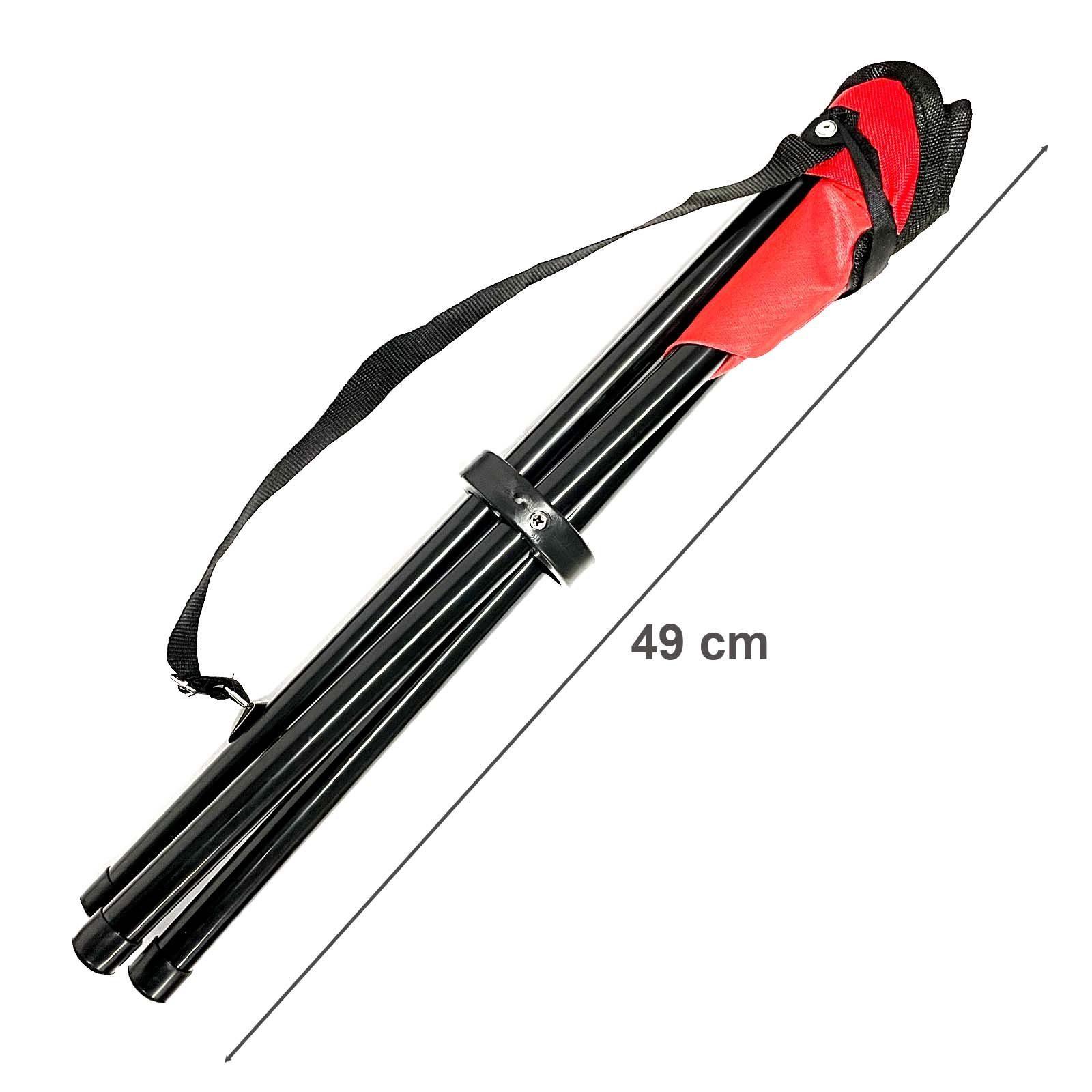 HAC24 Campinghocker Camping Hocker Falthocker Angelhocker Campingstuhl Dreibeinhocker, bis 80 kg inkl. Tragegurt und Klettverschluss – Bild 5 von 5