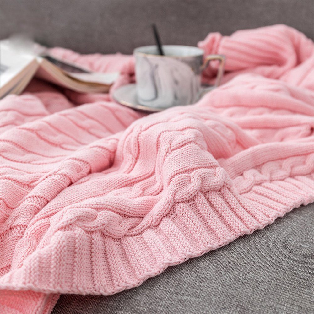Einschlagdecke Weiche gestrickte Wolldecke, Sofadecke, Schlafdecke, günstig online kaufen