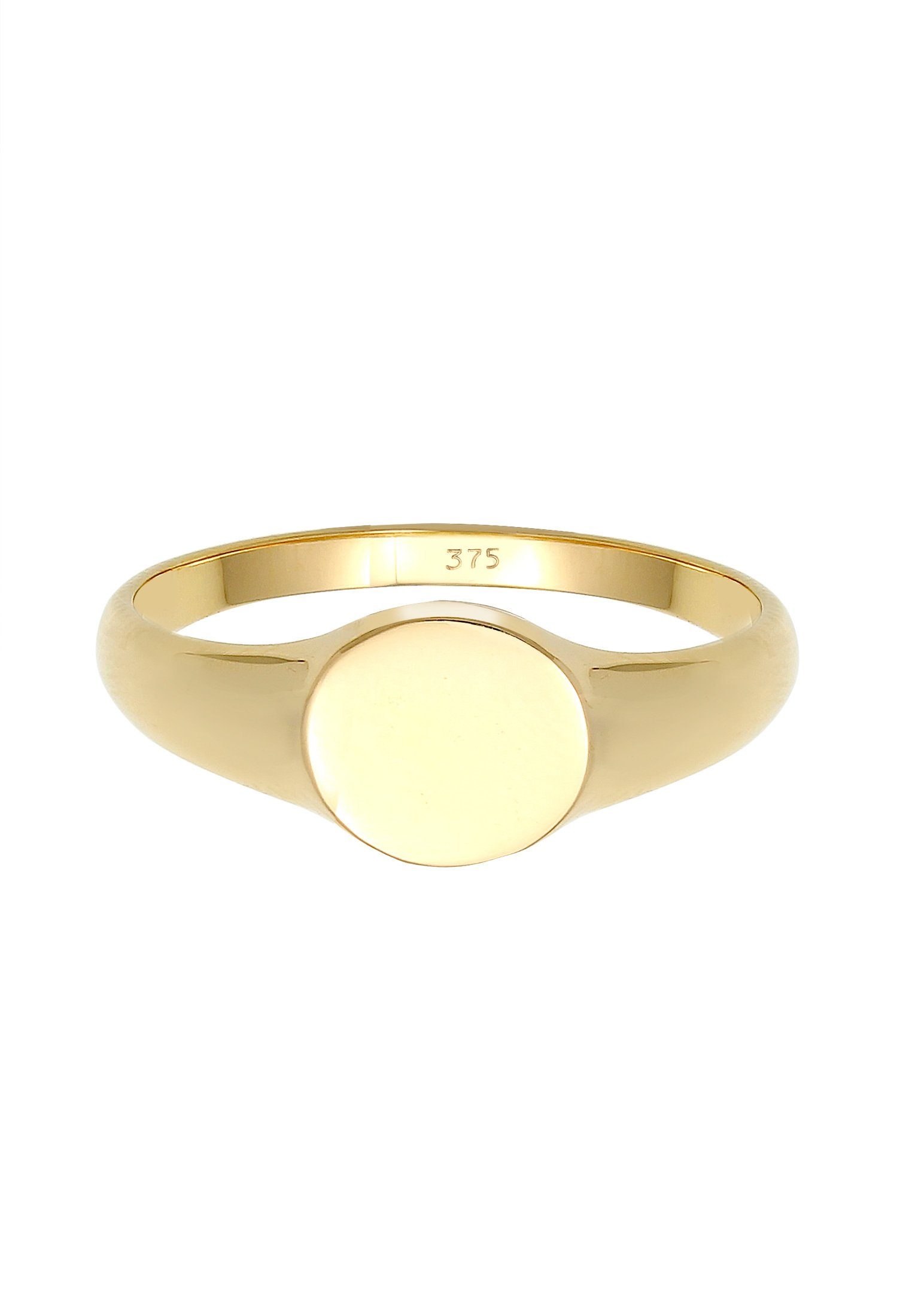 Elli Premium Siegelring Siegelring rund 375 Gelbgold