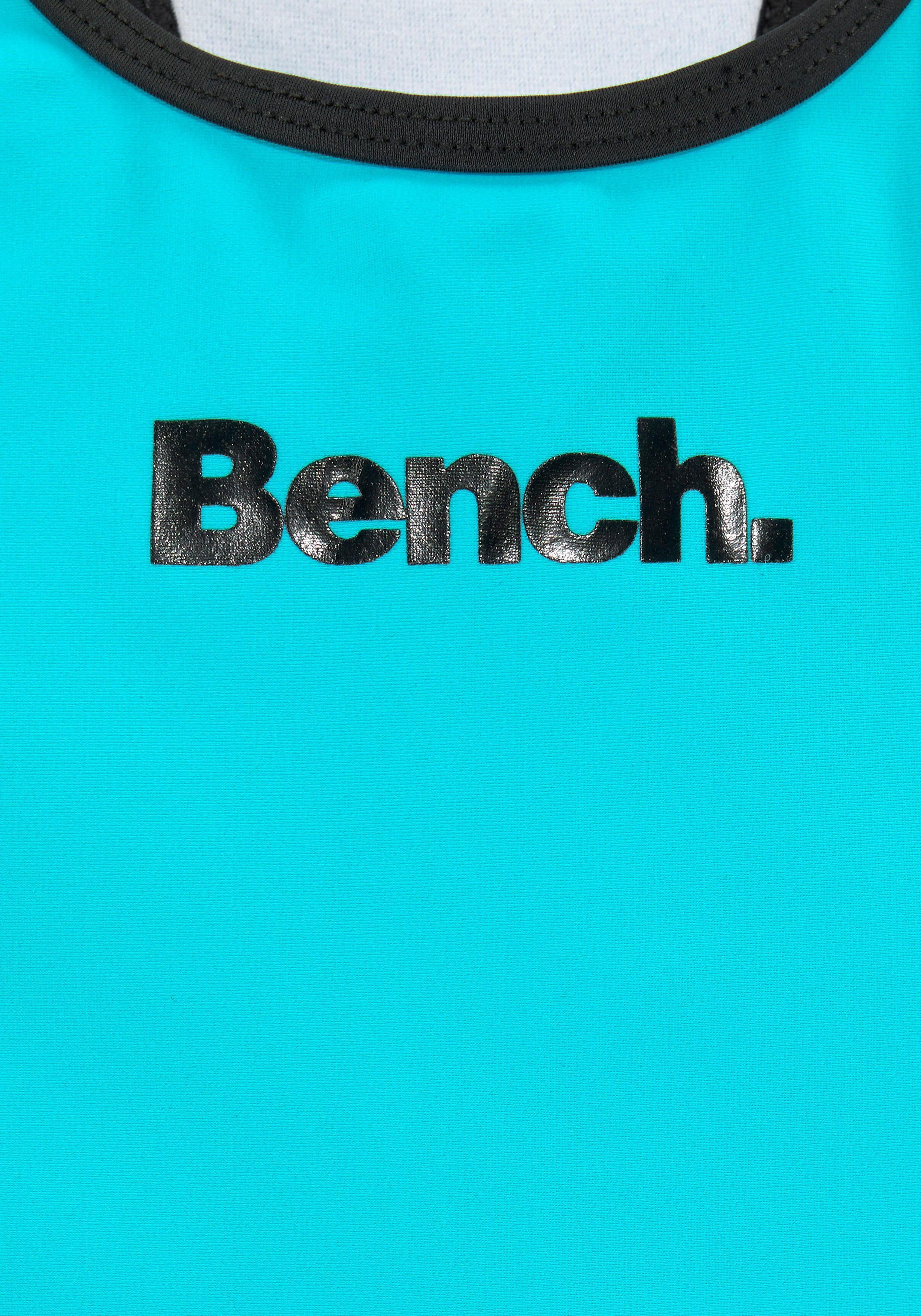 Bench. Badeanzug türkis-schwarz mit Logoprint