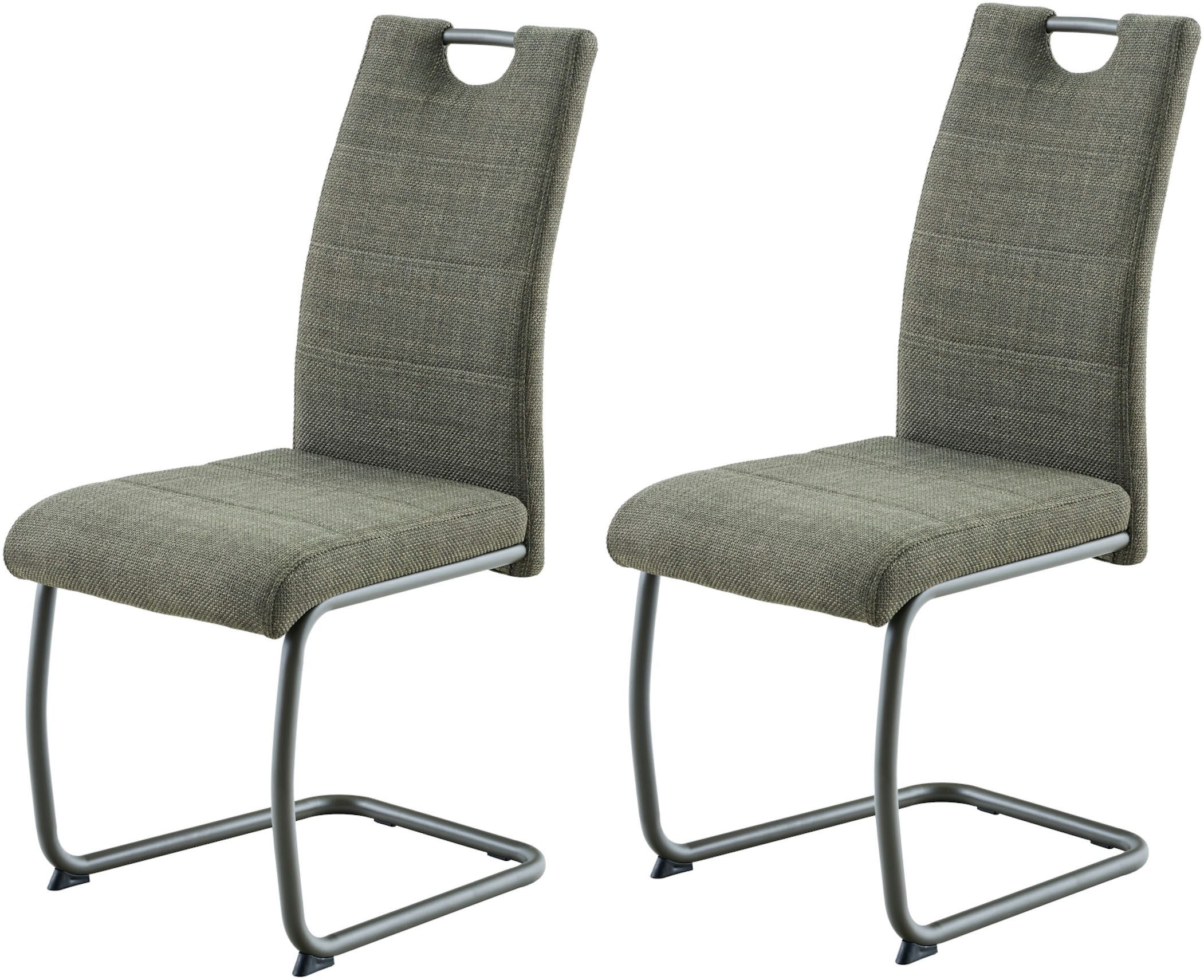 HELA Freischwinger FLORENZ (Set, 2 St), Rundrohrgestell Matching Colour, gepolstert, mit Griff