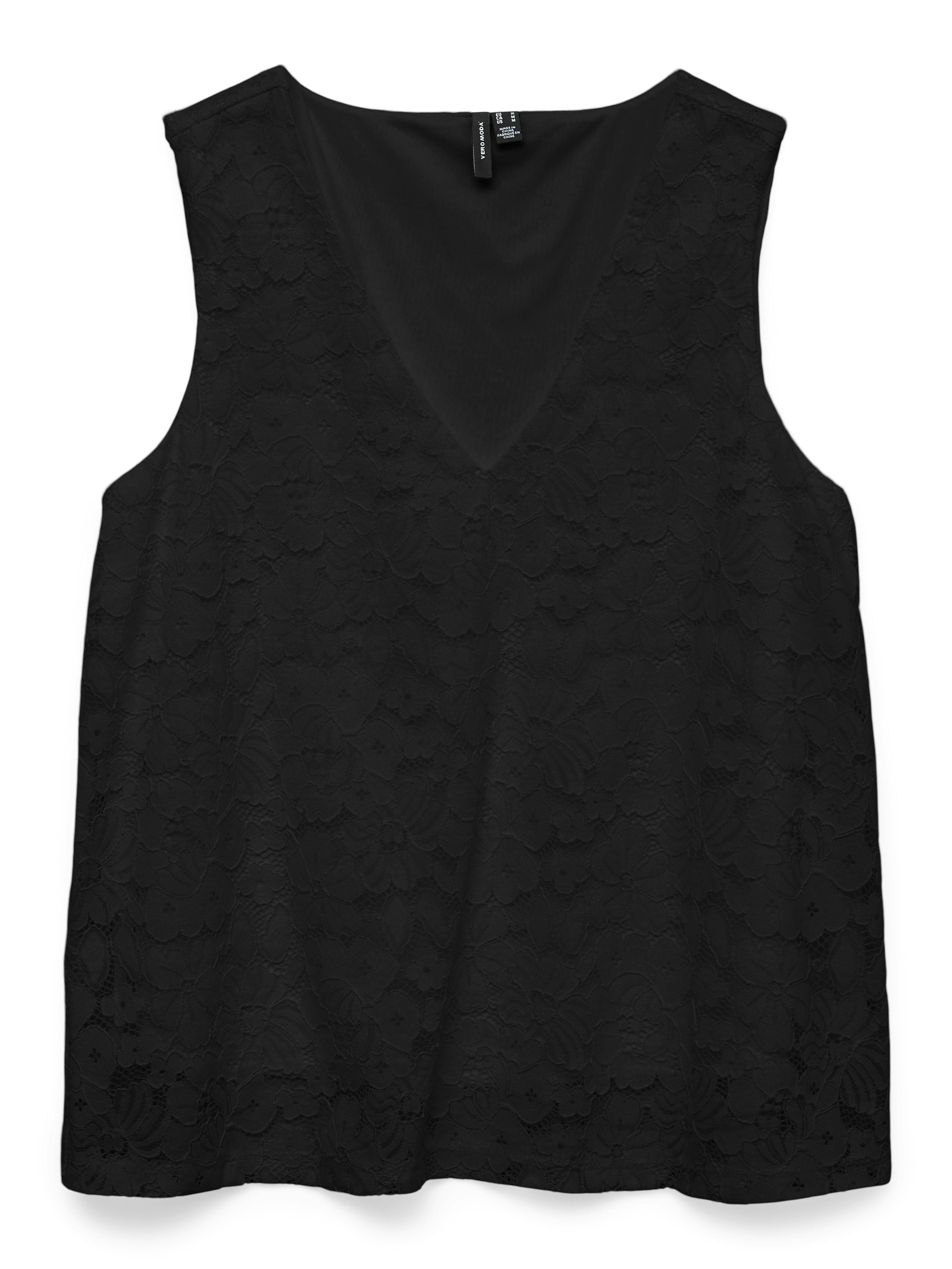 Vero Moda Spitzentop VMHONEY LACE SL V-NECK TOP WVN GA günstig online kaufen