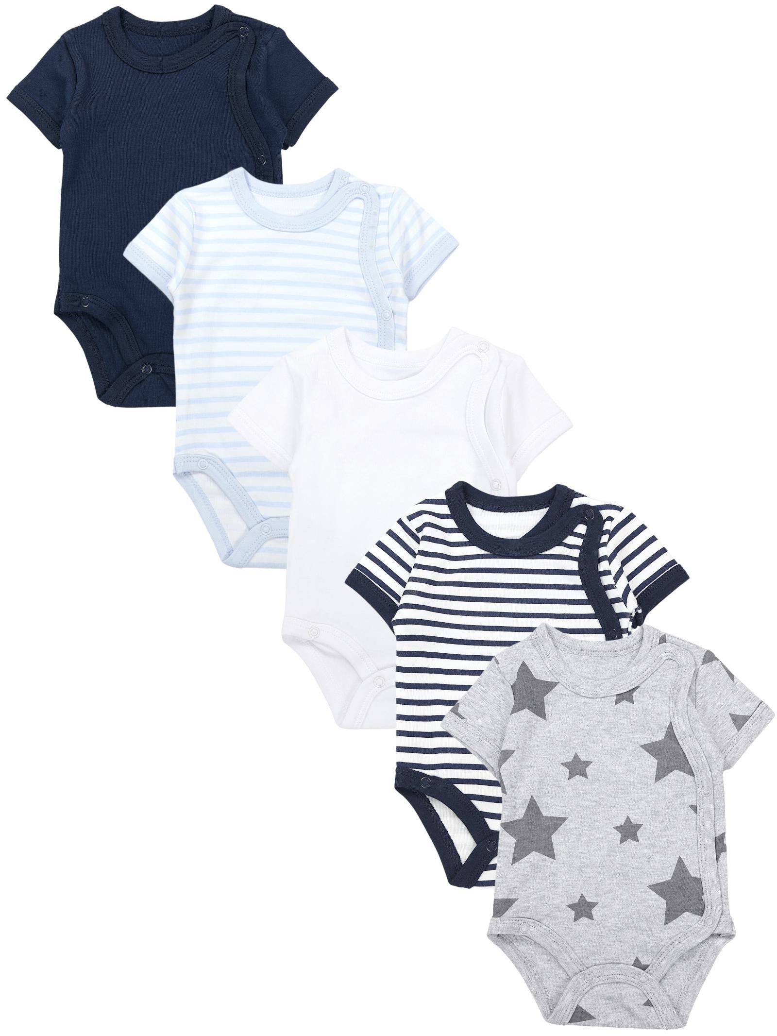 TupTam Kurzarmwickelbody TupTam Baby Jungen Kurzarm Wickelbody Baumwolle Body 5er Set