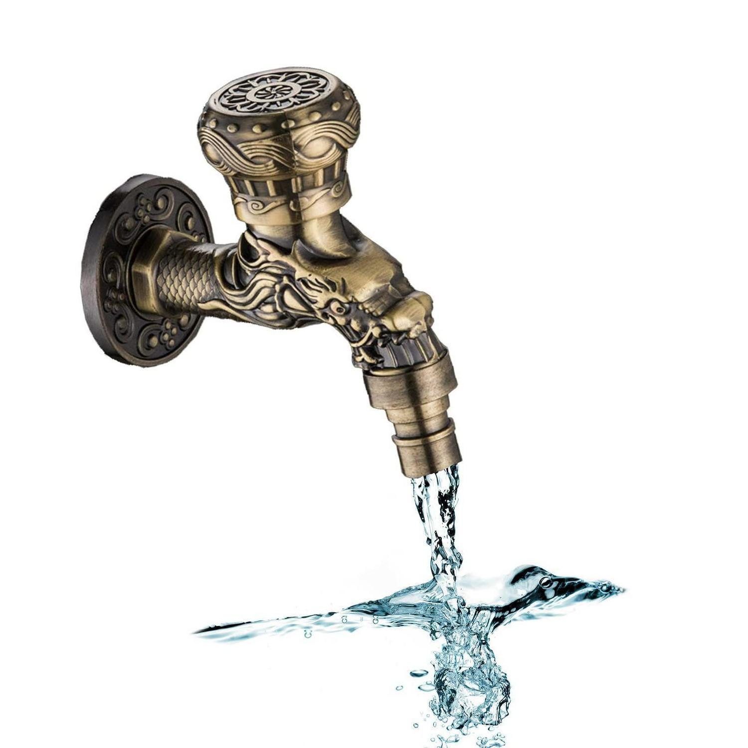 LuxusKollektion Unterputzarmatur Antik Wasserhahn Drache Wandarmatur (1-St)