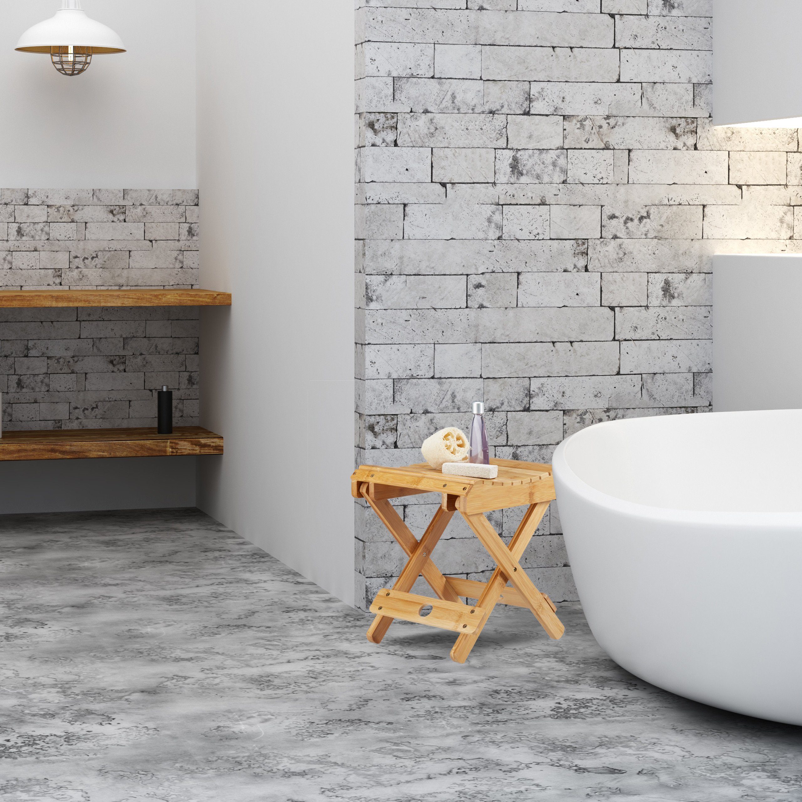 relaxdays Hocker Bambus Hocker zum Klappen günstig online kaufen