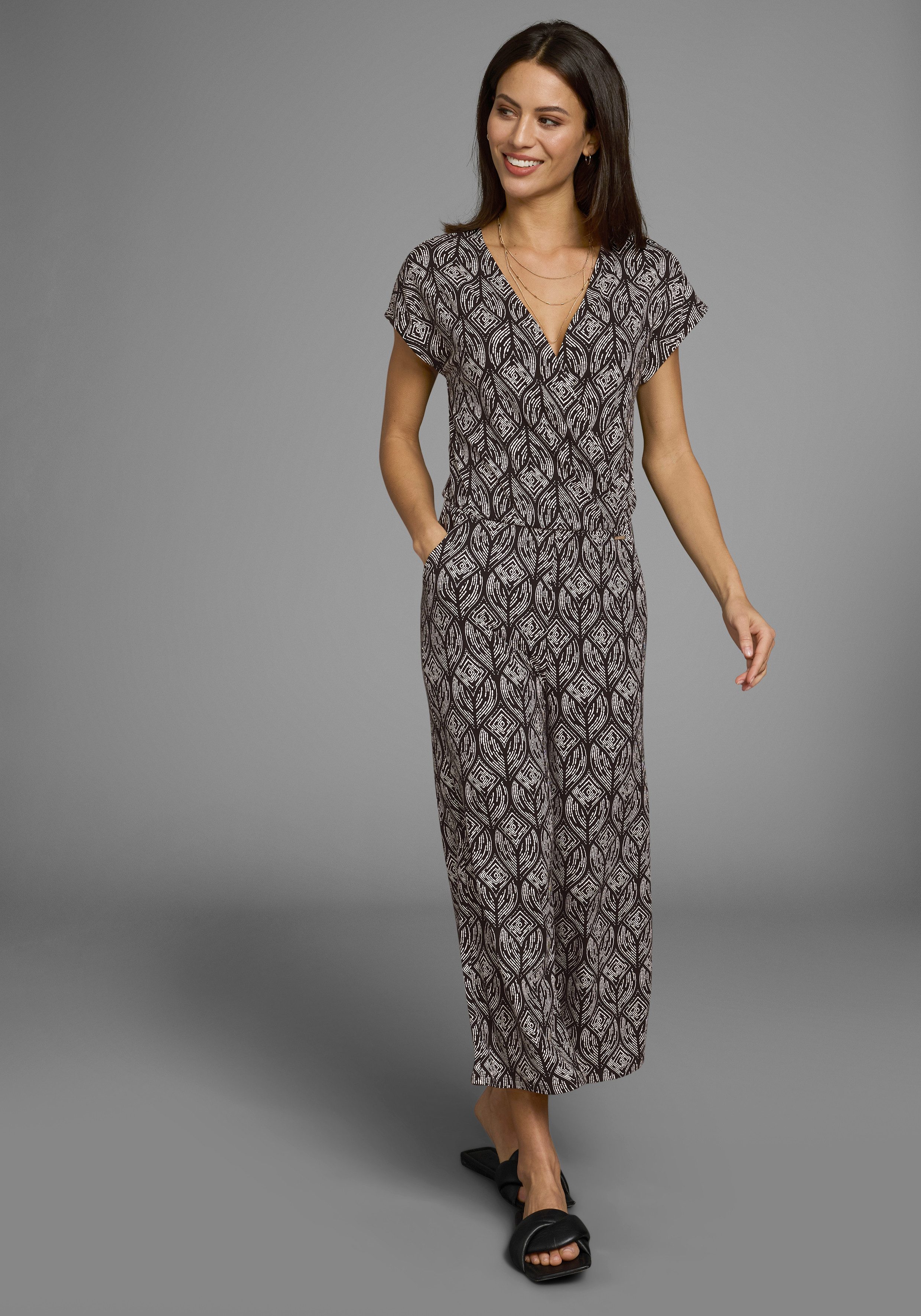 Laura Scott Jumpsuit mit geometrischem Muster günstig online kaufen