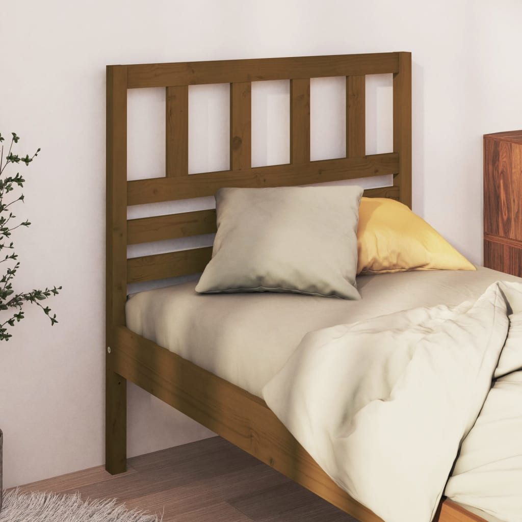 vidaXL Bett, Kopfteil Honigbraun 81x4x100 cm Massivholz Kiefer günstig online kaufen