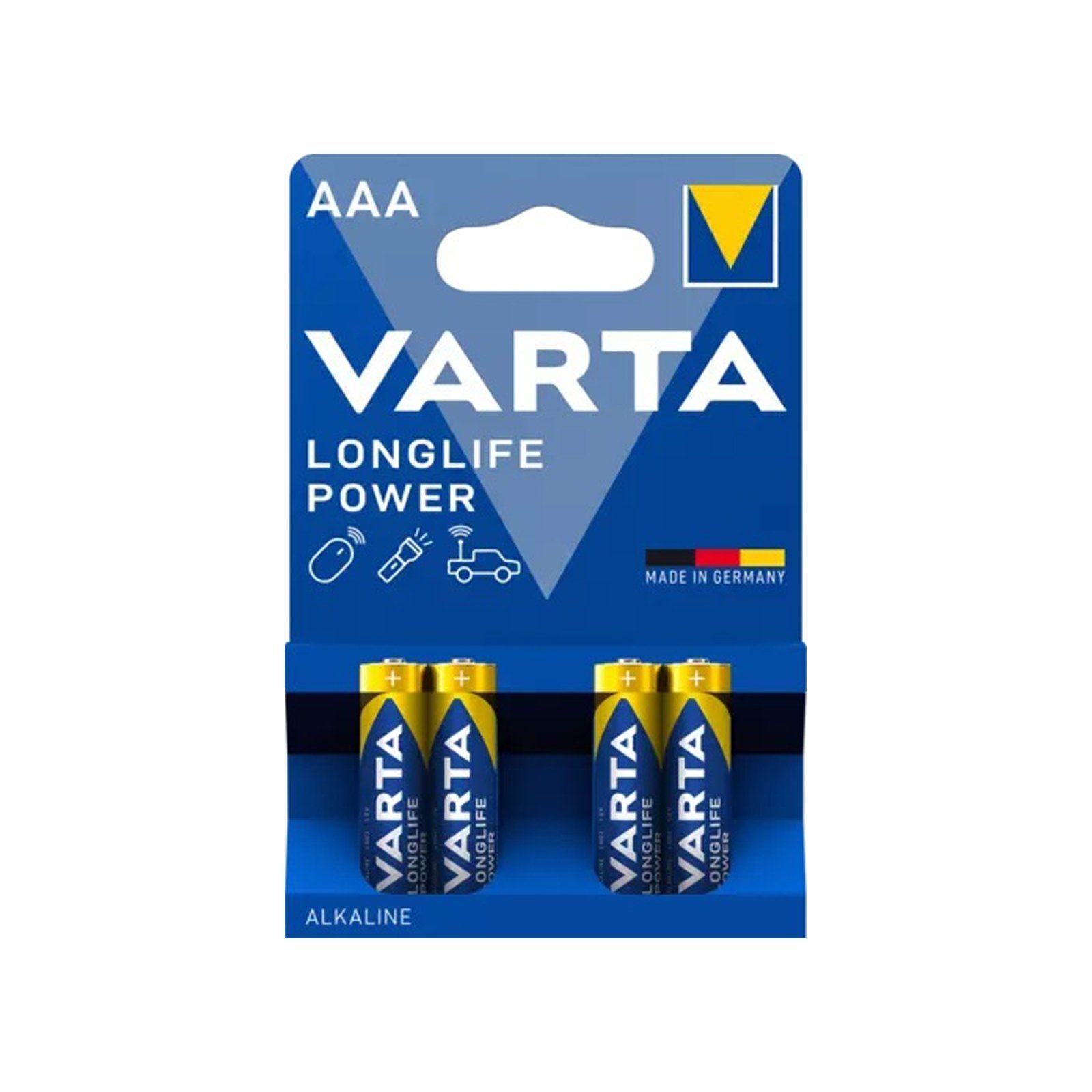 Longlife VARTA 4xAAA Power Batterie Batterie