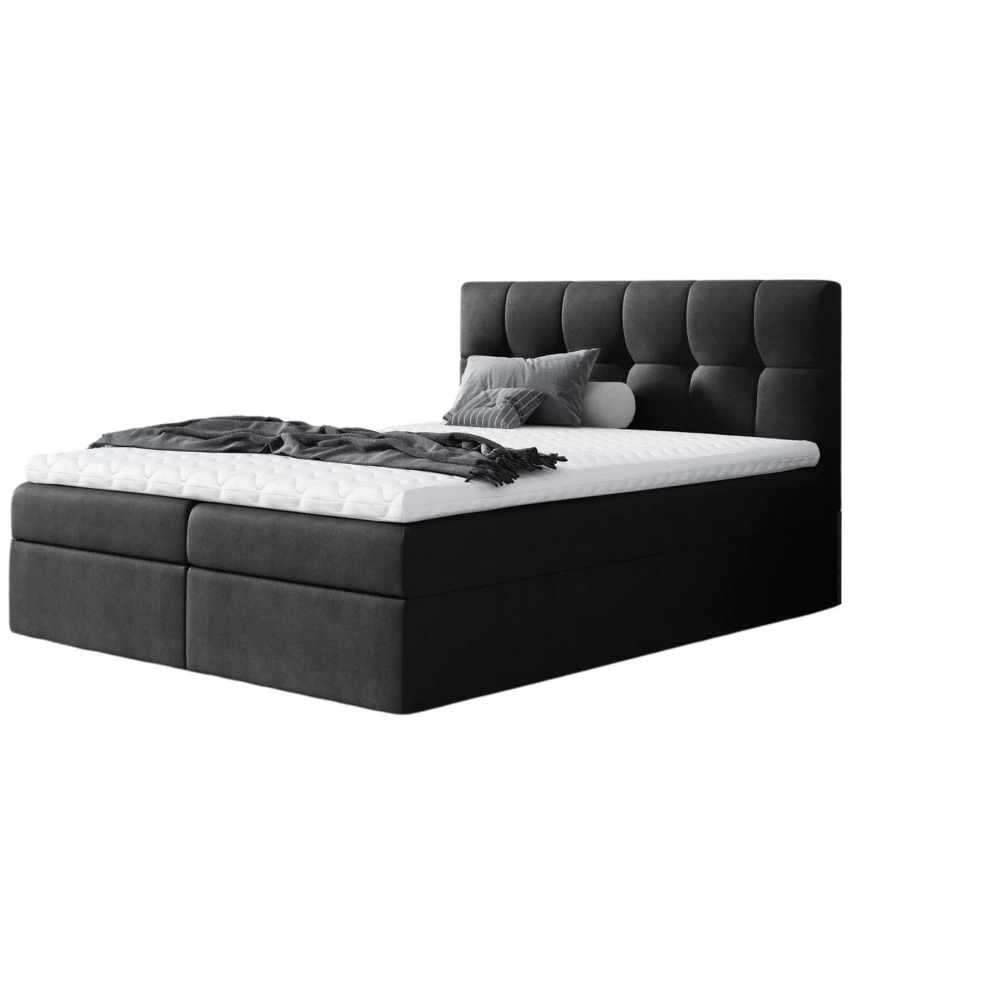 Beautysofa Boxspringbett Kontinentales Bett mit Matratze günstig online kaufen
