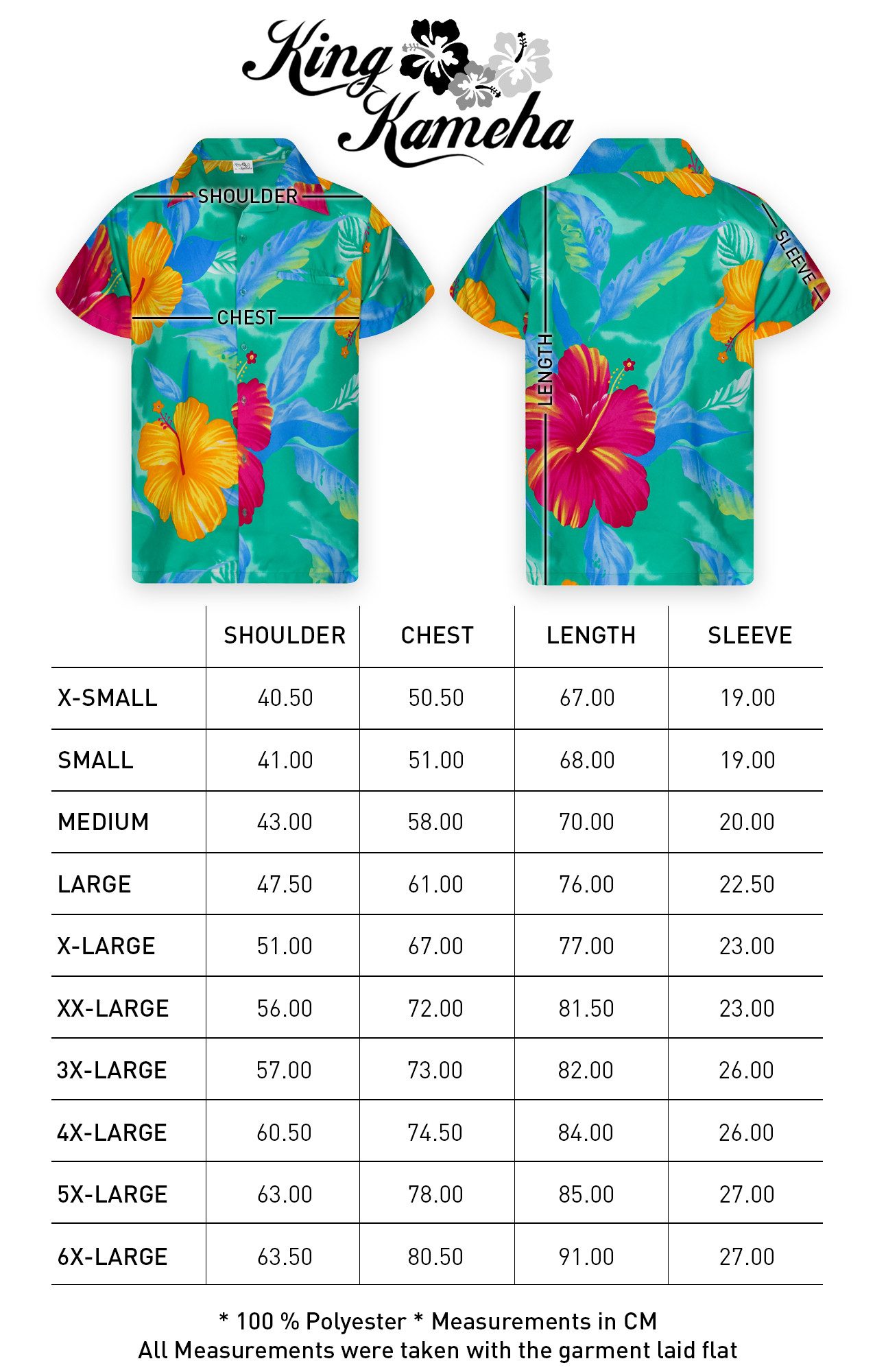 King Kameha Hawaiihemd Big Flower Funky Hawaii-Hemd Kurzarm Front-Tasche Stylish Unisex