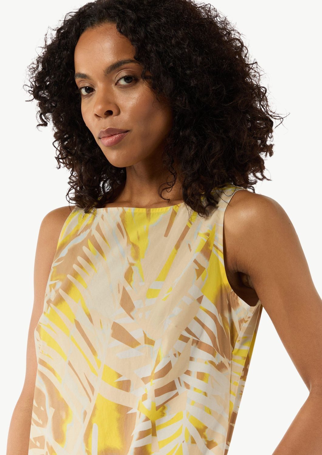 Comma Jerseykleid gemustertes Kleid (1-tlg) ärmellos, günstig online kaufen