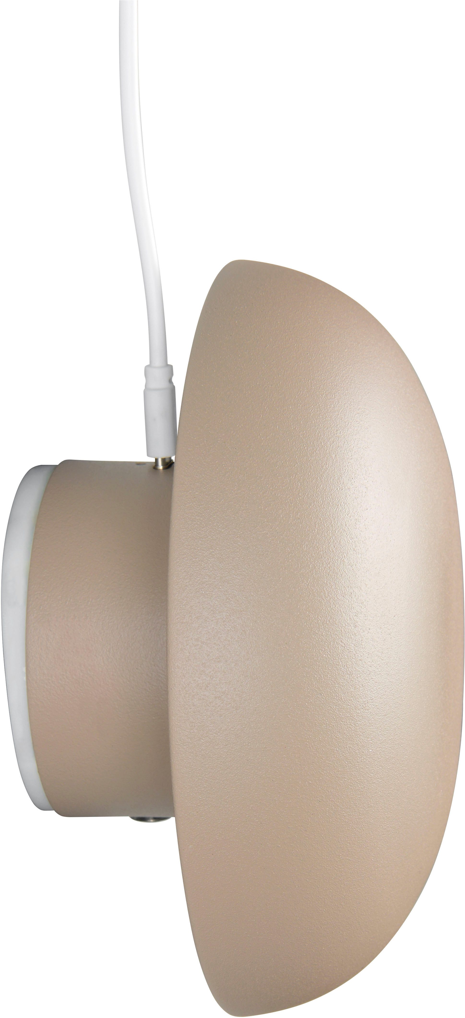 Reality Leuchten LED Wandleuchte DAVEY, runde Akku Wandlampe mit Touchdimmer, USB-Anschluss Ø 15,5 cm, Dimmfunktion, USB-Ladefunktion, LED fest integriert, Warmweiß, Indoor Akku Wandlampe, einfache Wandbefestigung, Tiefe 8,5 cm