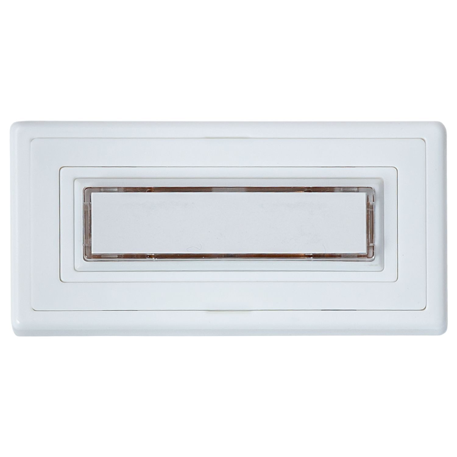 UNITEC Türklingelknopf Klingel Klingeltaster Aufputz 1-Fach Weiß (Klingelknopf mit Montagematerial, 1-St., Aufputz), Namensschild LED Beleuchtet Türklingel Klingelplatte Klingelknopf