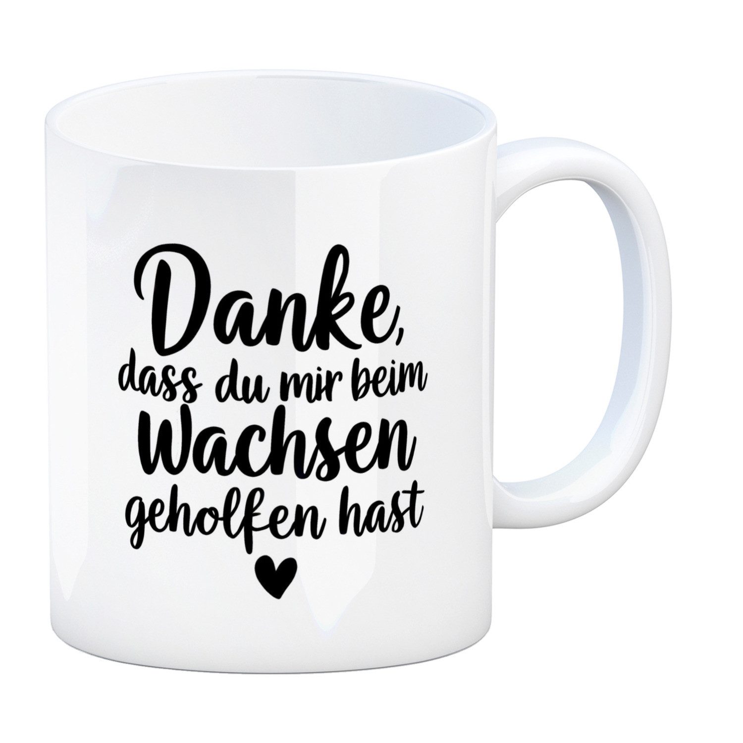 Tasse Dankeschön Kaffeebecher mit Herz und Spruch