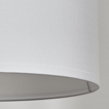 hofstein Stehlampe moderne Stehlampe aus Metall/Stoff in Schwarz/Weiß, ohne Leuchtmittel, mit Stoffschirm (23 cm) und An-/Ausschalter, Höhe 164 cm, 1 x E27